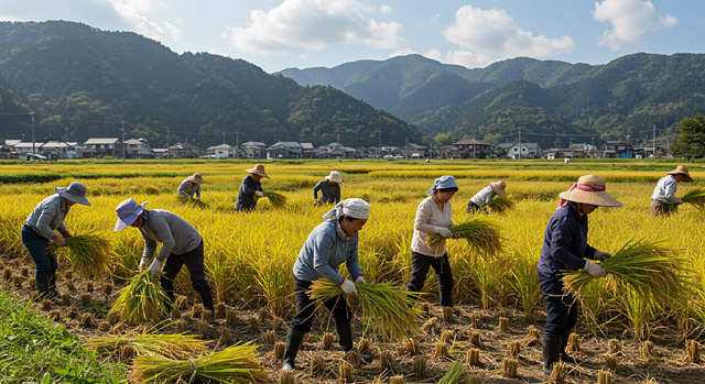 稲の収穫